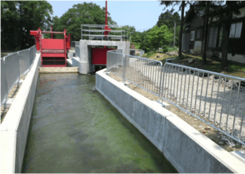 Head tank at Yamada Shinden Water Channel Power Plant